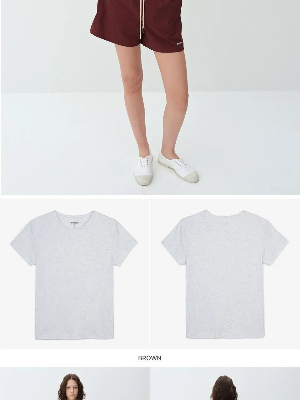 [모음전] BASIC RIBBED T-SHIRTS - 5color 상세페이지 14